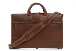 Korchmar Sawyer Espresso Full-Grain Leather Slim Laptop Briefcase -Luggage Pros Store Korchmar Sawyer Slim Leather Laptop Briefcase 3