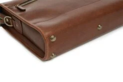 Korchmar Sawyer Espresso Full-Grain Leather Slim Laptop Briefcase -Luggage Pros Store Korchmar Sawyer Slim Leather Laptop Briefcase 4