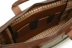 Korchmar Sawyer Espresso Full-Grain Leather Slim Laptop Briefcase -Luggage Pros Store Korchmar Sawyer Slim Leather Laptop Briefcase 8