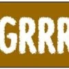 Luggage Pros Brown 'GRRR!' Travel Tag – White Fuzzy Chenille Lettering Luggage Accessory 2 Luggage Pros Brown 'GRRR!' Travel Tag – White Fuzzy Chenille Lettering Luggage Accessory -Luggage Pros Store Luggage Pros GRRR Luggage Tag