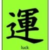 Luggage Pros Kanji Luck Symbol - Bright Graphic High-Visibility Travel Luggage Tag -Luggage Pros Store Luggage Pros Kanji Luck Luggage Tag
