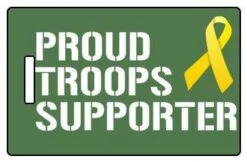 Luggage Pros Red "Proud Troops Supporter" Luggage Tag – USA Flag Travel Identity Tag