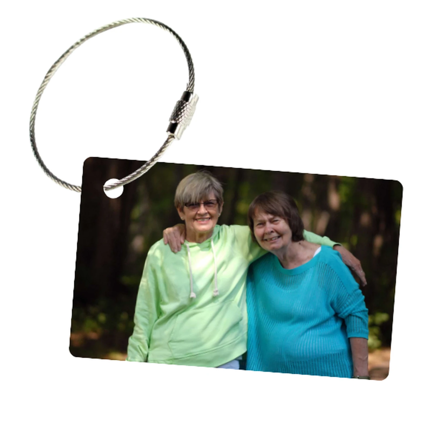 MyFly Custom Horizontal Luggage Tag with Stainless Steel Metal Loop - Personalized Photo Travel ID 5 MyFly Custom Horizontal Luggage Tag with Stainless Steel Metal Loop - Personalized Photo Travel ID - Image 3