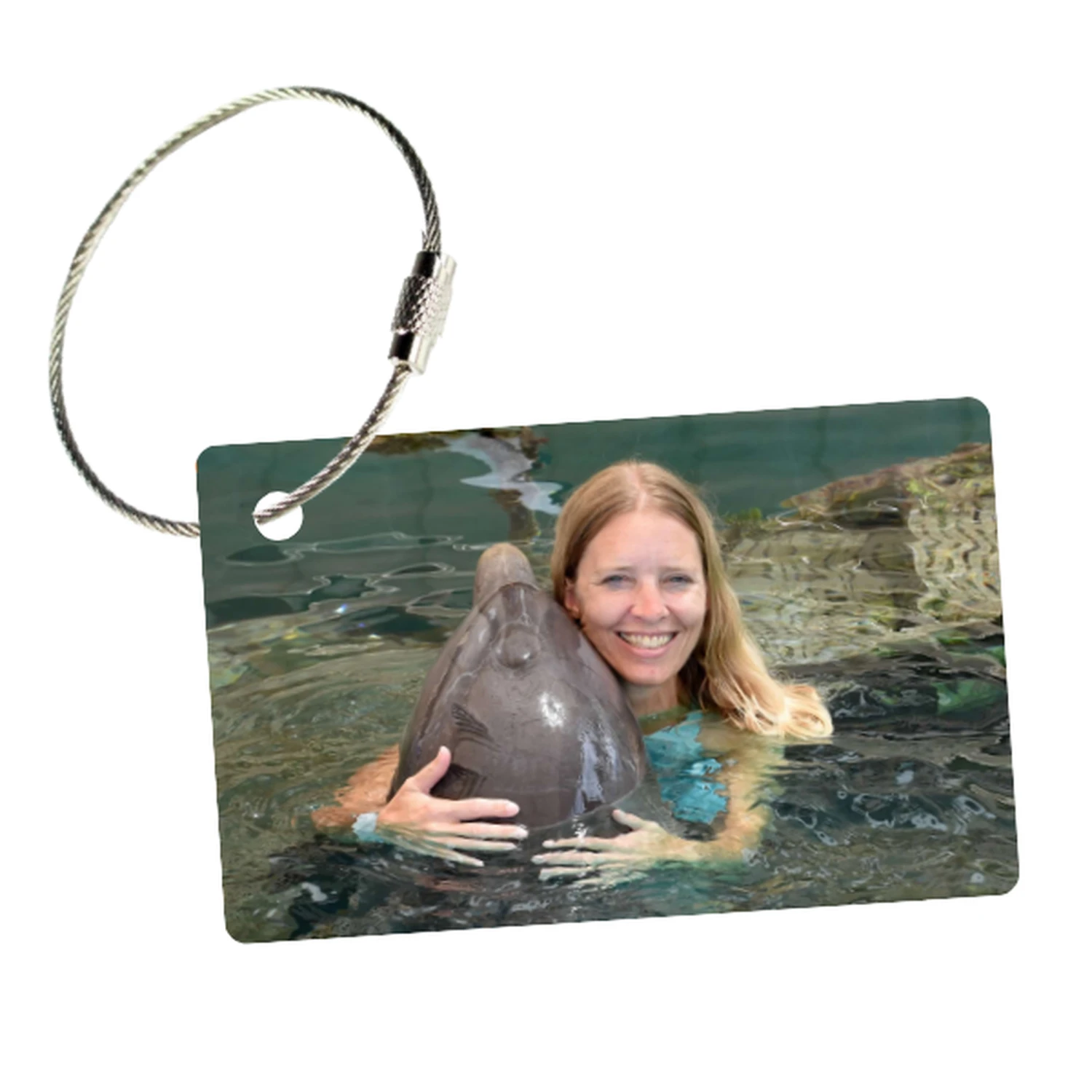 MyFly Custom Horizontal Luggage Tag with Stainless Steel Metal Loop - Personalized Photo Travel ID 9 MyFly Custom Horizontal Luggage Tag with Stainless Steel Metal Loop - Personalized Photo Travel ID - Image 7