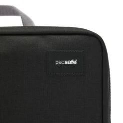 Pacsafe RFIDsafe Gear Pouch in Black – Sustainable Recycled Polyester Secure Travel Tech Organizer -Luggage Pros Store Pacsafe RFIDsafe Gear Pouch 16