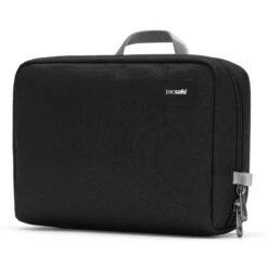 Pacsafe RFIDsafe Gear Pouch in Black – Sustainable Recycled Polyester Secure Travel Tech Organizer -Luggage Pros Store Pacsafe RFIDsafe Gear Pouch 3