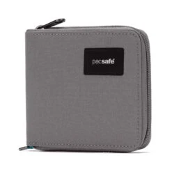 Pacsafe RFIDsafe Zip Around Wallet in Charcoal Grey – Eco-Friendly RFID Blocking Bi-Fold -Luggage Pros Store Pacsafe RFIDsafe Zip Around Wallet 5