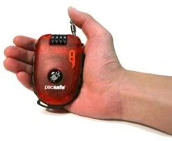 Pacsafe RetractaSafe 100 4-Dial Retractable Steel Cable Lock – 35" Black Security Lock for Bags & Gear -Luggage Pros Store Pacsafe RetractaSafe 4 Dial Retractable Cable Lock 3