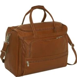 Piel Leather Computer Carry-all in Naked Leather – Premium 15" Laptop Briefcase with U-Zip Organizer