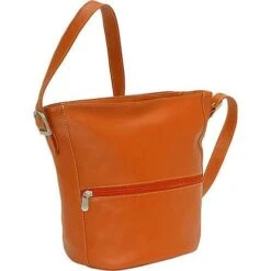 Piel Leather Full-Grain Cowhide Bucket Bag - Adjustable Strap Multi-Pocket Handbag -Luggage Pros Store Piel Leather Bucket Bag 9
