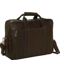Piel Leather Executive Business 15" Laptop Computer Briefcase - Top Grain Vaquetta Cowhide -Luggage Pros Store Piel Leather Computer Briefcase 6