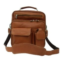 Piel Leather Deluxe Shoulder Bag in Full Grain Vaquetta Leather – Multi-Pocket Travel Messenger -Luggage Pros Store Piel Leather Deluxe Shoulder Bag 6