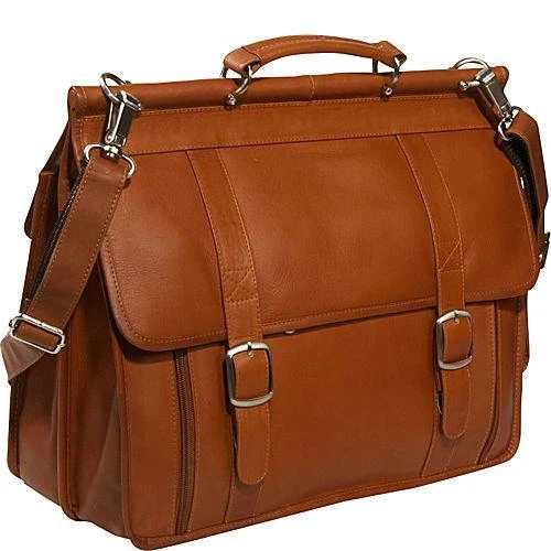 Piel Leather Full-Grain Vaquetta European Briefcase - 16-Inch Laptop Organizer Bag 8 Piel Leather Full-Grain Vaquetta European Briefcase - 16-Inch Laptop Organizer Bag - Image 6