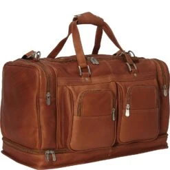 Piel Leather False Bottom Duffel Bag – Handcrafted Colombian Naked Leather Travel Carry-On -Luggage Pros Store Piel Leather False Bottom Duffel Bag 3
