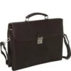 Piel Leather Executive Four Step-Down Portfolio - Full-Grain Vaquetta Leather Briefcase