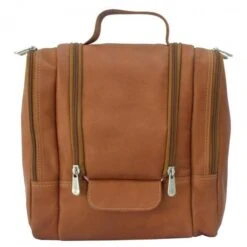 Piel Leather Hanging Travel Toiletry Kit - Premium Full Grain Vaquetta Leather Organizer -Luggage Pros Store Piel Leather Hanging Travel Toiletry Kit 10