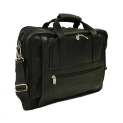 Piel Leather Executive Business Large Ultra-Compact Laptop Briefcase - Vaquetta Leather Checkpoint Friendly Computer Bag