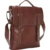 Piel Leather Mayan Deluxe Vertical Briefcase - Full Grain Leather Laptop Bag in Black & Brown -Luggage Pros Store Piel Leather Mayan Deluxe Vertical Briefcase