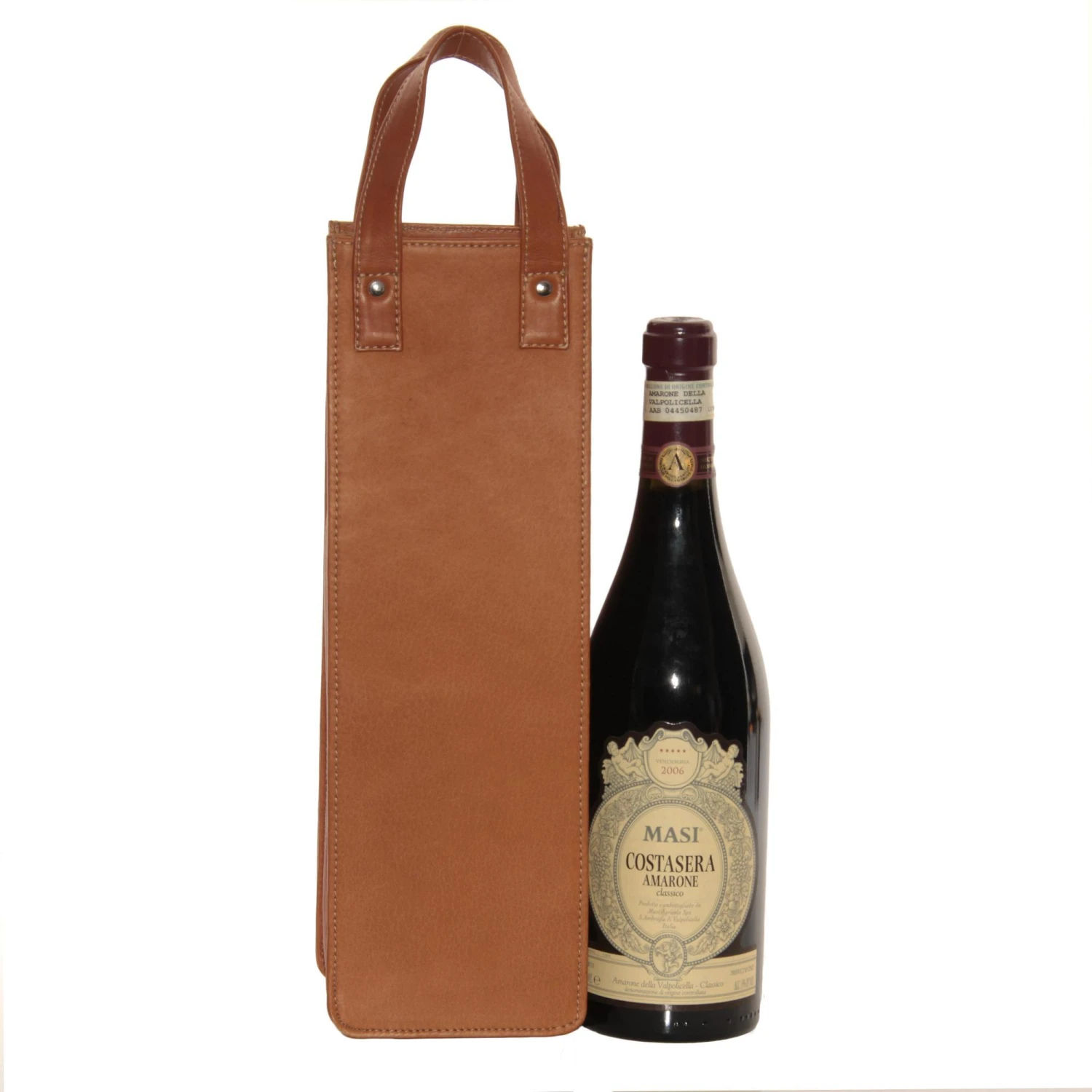 Piel Leather Full-Grain Cowhide Single Wine Tote - Luxury Drawstring Travel Bottle Carrier 3 Piel Leather Full-Grain Cowhide Single Wine Tote - Luxury Drawstring Travel Bottle Carrier
