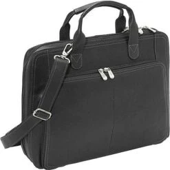 Piel Leather Slim Modern Portfolio - Full Grain Vaquetta Leather 15" Laptop Briefcase -Luggage Pros Store Piel Leather Slim Modern Portfolio 10