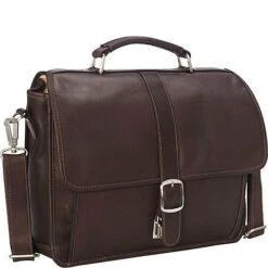 Piel Leather Small Flap-Over Laptop Brief – Full-Grain Cowhide Executive 12" Netbook Bag -Luggage Pros Store Piel Leather Small Flap Over Laptop Brief 8