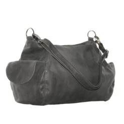 Piel Leather Full-Grain Cowhide Top-Zip Cross Body Hobo Bag 7 Piel Leather Full-Grain Cowhide Top-Zip Cross Body Hobo Bag -Luggage Pros Store Piel Leather Top Zip Cross Body Hobo 3