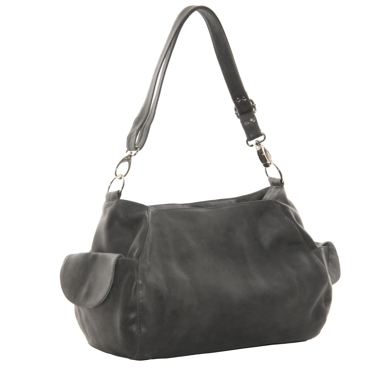 Piel Leather Full-Grain Cowhide Top-Zip Cross Body Hobo Bag 3 Piel Leather Full-Grain Cowhide Top-Zip Cross Body Hobo Bag