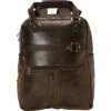 Piel Leather Brown Full-Grain Vintage Laptop Carry-All – Convertible Backpack with 14" Sleeve