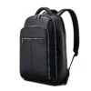 Samsonite Black Full-Grain Leather Multi-Laptop Backpack - Classic Series Professional Business Bag