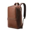 Samsonite Classic Leather Slim Backpack - Cognac Brown Top Grain Leather Professional Laptop Bag 2 Samsonite Classic Leather Slim Backpack - Cognac Brown Top Grain Leather Professional Laptop Bag -Luggage Pros Store Samsonite Classic Leather Slim Backpack