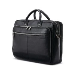 Samsonite Classic Leather Toploader - Black Leather 15.6" Laptop Briefcase -Luggage Pros Store Samsonite Classic Leather Toploader 14