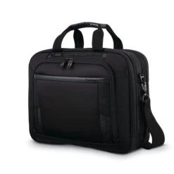 Samsonite Pro Double Compartment Brief – Black 15.6" Laptop Bag with Wireless Charging & RFID Protection