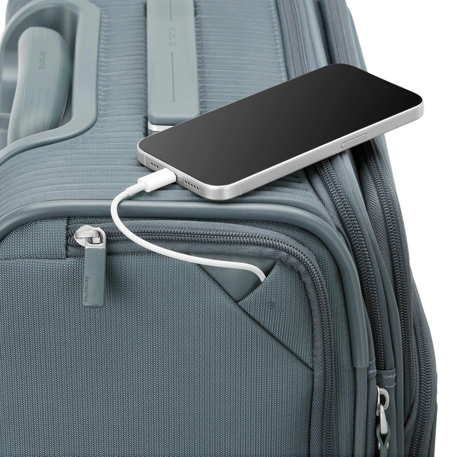 Samsonite Silhouette 18 Black Softside Carry-On Expandable Spinner - Aero-Trac 4-Wheel Luggage 17 Samsonite Silhouette 18 Black Softside Carry-On Expandable Spinner - Aero-Trac 4-Wheel Luggage - Image 15