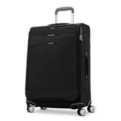 Samsonite Silhouette 18 Medium Expandable Softside Spinner Luggage - Black -Luggage Pros Store Samsonite Silhouette 18 Softside Medium Expandable Spinner 3