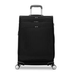 Samsonite Silhouette 18 Medium Expandable Softside Spinner Luggage - Black -Luggage Pros Store Samsonite Silhouette 18 Softside Medium Expandable Spinner 6