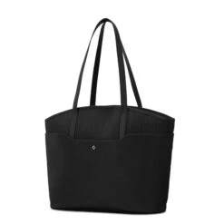 Samsonite Silhouette 18 Black Recycled PET Women's CarryAll Tote – Organized Travel Bag with Laptop Compartment