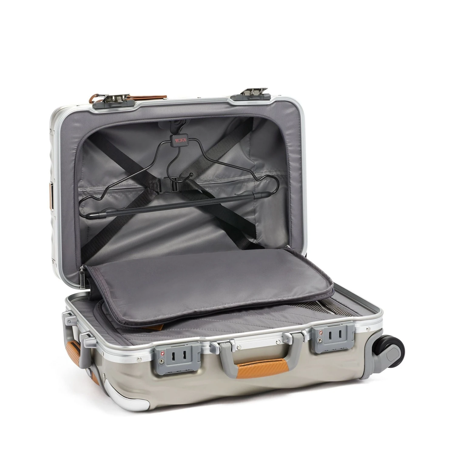 TUMI 19 Degree Titanium Silver International Carry-On – Hardside Spinner with Carbon Fiber Accents 5 TUMI 19 Degree Titanium Silver International Carry-On – Hardside Spinner with Carbon Fiber Accents - Image 3