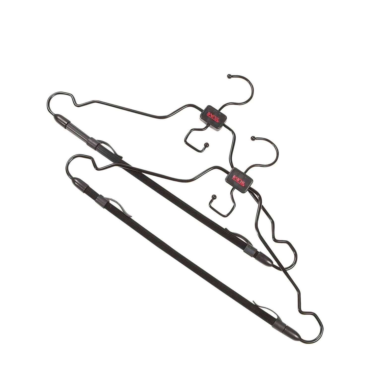 TUMI Black 2-Piece Hanger Set – Travel Accessories Suit Hangers for Garment Bags 3 TUMI Black 2-Piece Hanger Set – Travel Accessories Suit Hangers for Garment Bags