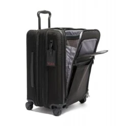 TUMI Alpha 3 Black FXT Ballistic Nylon – Continental Expandable 4-Wheel Carry-On Luggage -Luggage Pros Store TUMI Alpha 3 Continental Expandable 4 Wheel Carry On 4