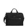 TUMI Alpha 3 Slim Deluxe Portfolio – Black FXT Ballistic Nylon Professional Laptop Briefcase
