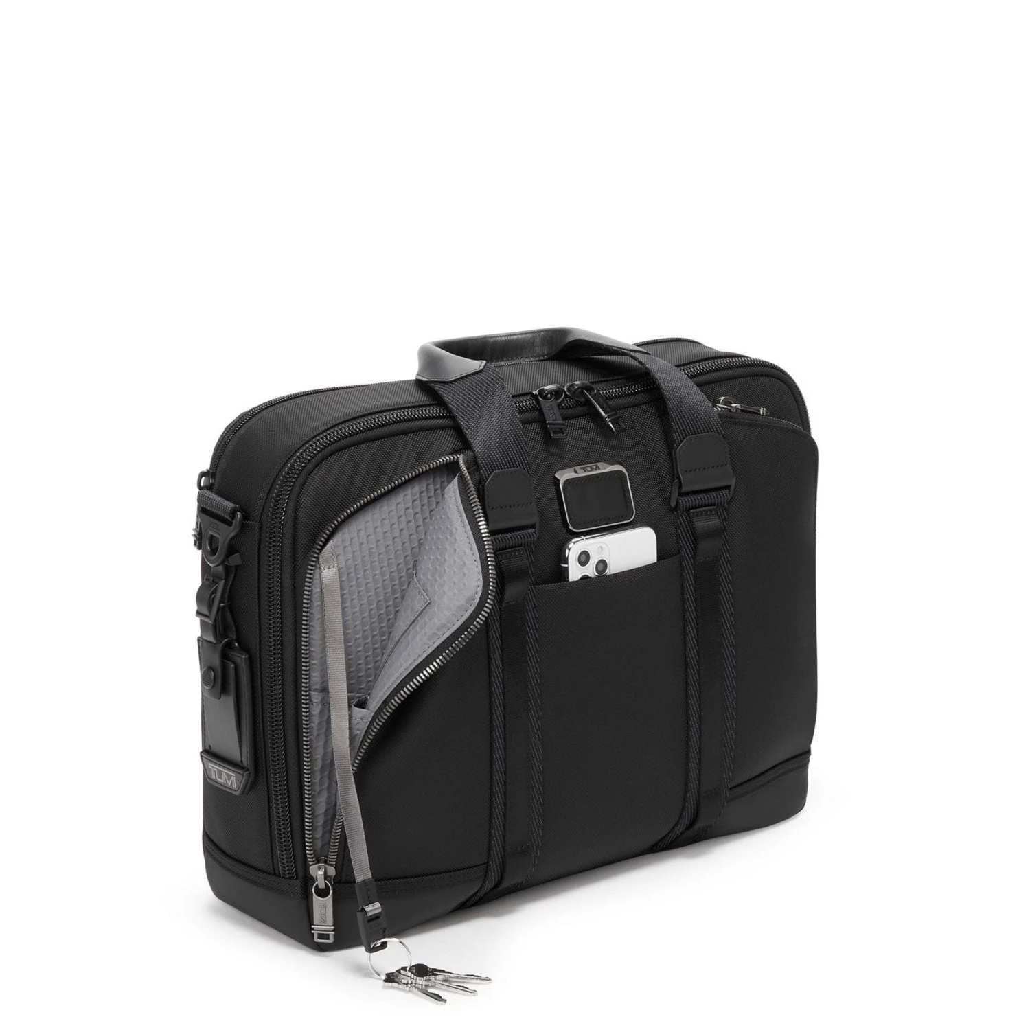 TUMI Alpha Bravo Advanced Brief - Black Ballistic Nylon 15" Laptop Business Bag 6 TUMI Alpha Bravo Advanced Brief - Black Ballistic Nylon 15" Laptop Business Bag - Image 4