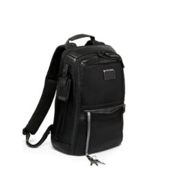 TUMI Alpha Bravo Dynamic Backpack - Black Recycled Leather Laptop Bag -Luggage Pros Store TUMI Alpha Bravo Dynamic Backpack 3