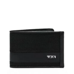 TUMI Alpha Slim Single Billfold Black Ballistic Nylon - Modernized Alpha Series Wallet