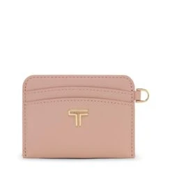TUMI Belden SLG Metallic Zinc Leather – Slim 4-Pocket Card Case with D-Ring -Luggage Pros Store TUMI Belden SLG Card Case 4