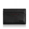 TUMI Delta Black Napa Leather RFID Slim Card Case with ID Window