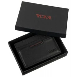 TUMI Delta Black Napa Leather RFID Slim Card Case with ID Window -Luggage Pros Store TUMI Delta RFID Slim Card Case ID 4