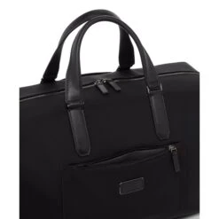 TUMI Harrison Nelson Black Nylon Duffel Bag – Sleek Weekender with Leather Accents -Luggage Pros Store TUMI Harrison Nelson Nylon Duffel 5