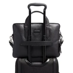 TUMI Harrison Sycamore Black Pebbled Leather Slim Briefcase – Professional 14" Laptop Bag 9 TUMI Harrison Sycamore Black Pebbled Leather Slim Briefcase – Professional 14" Laptop Bag -Luggage Pros Store TUMI Harrison Sycamore Leather Slim Brief 4