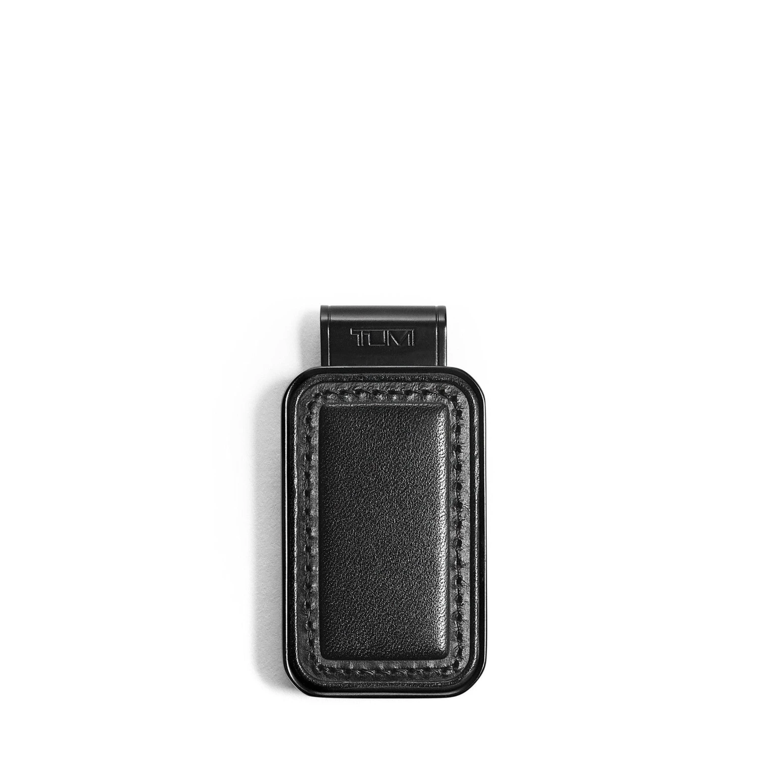TUMI Nassau SLG Black Textured Leather Monogram Patch Slim Money Clip 3 TUMI Nassau SLG Black Textured Leather Monogram Patch Slim Money Clip