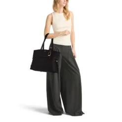 TUMI Voyageur Cam Large Laptop Tote – Adjustable Leather Straps & Travel Sleeve -Luggage Pros Store TUMI Voyageur Cam Large Tote 18